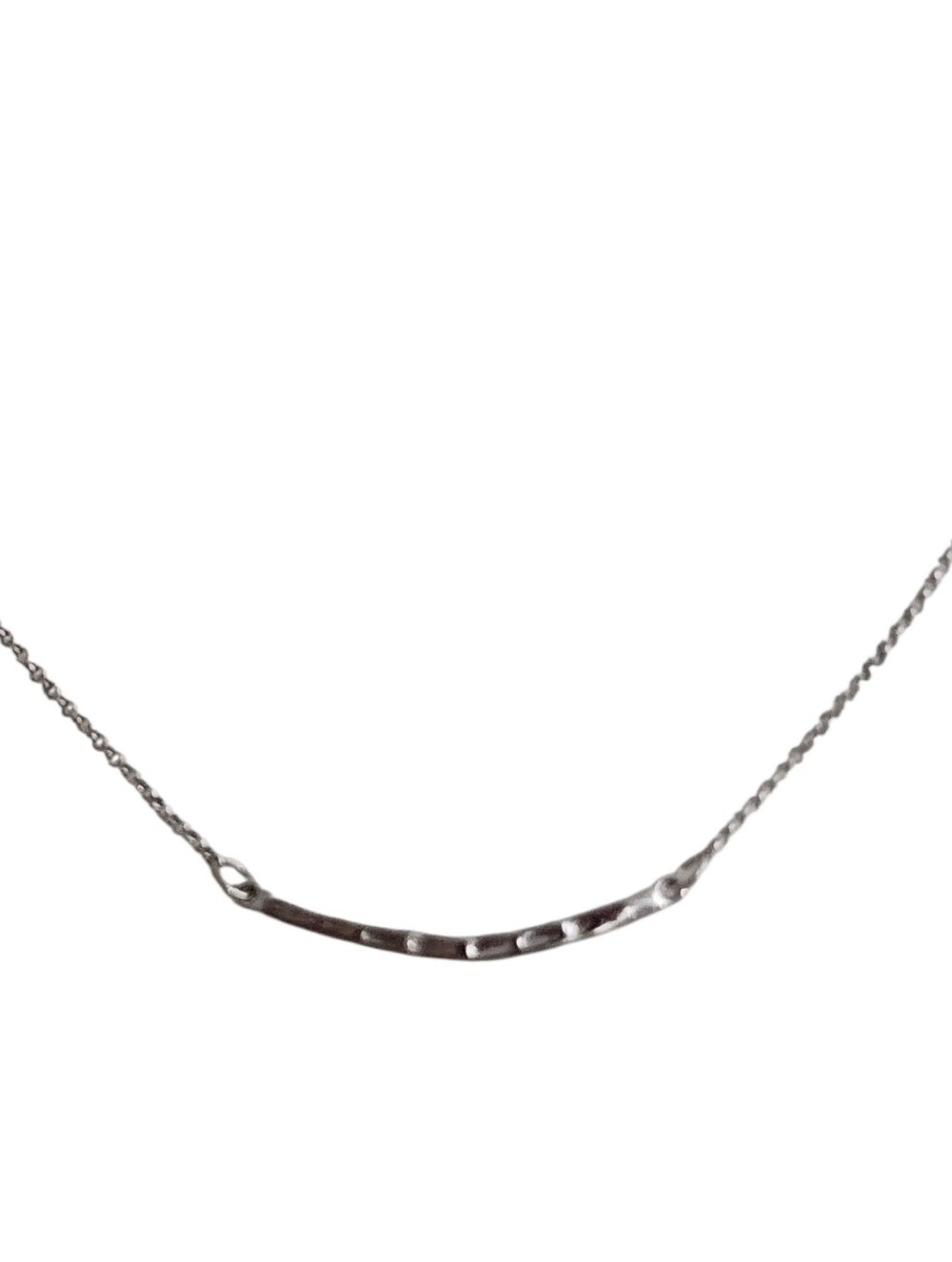 Delicate Silver Bar Necklace